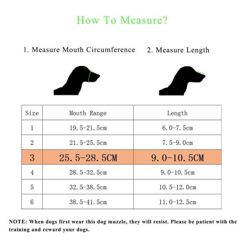 OHCOZZY Dog Muzzle, Silicone Basket Dog Muzzles for Small, Medium and Large Dogs with Adjustable Straps (Size 3, Black) - PawsPlanet Australia