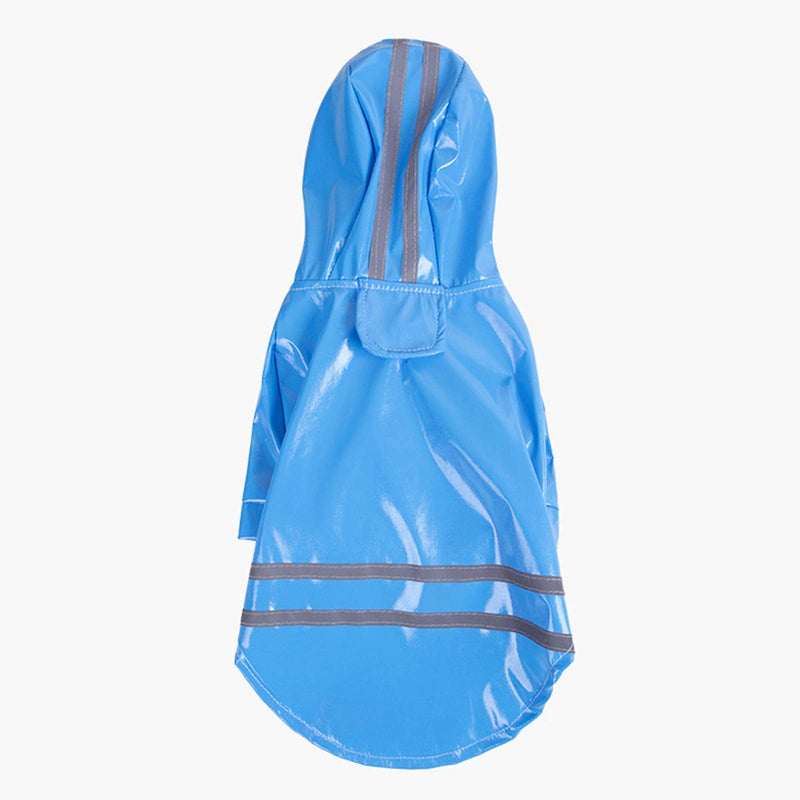 KoKoBin pet dogs high waterproof breathable jacket with hood lightweight raincoats with reflective for small medium dogs(blue,m) Blue M - PawsPlanet Australia