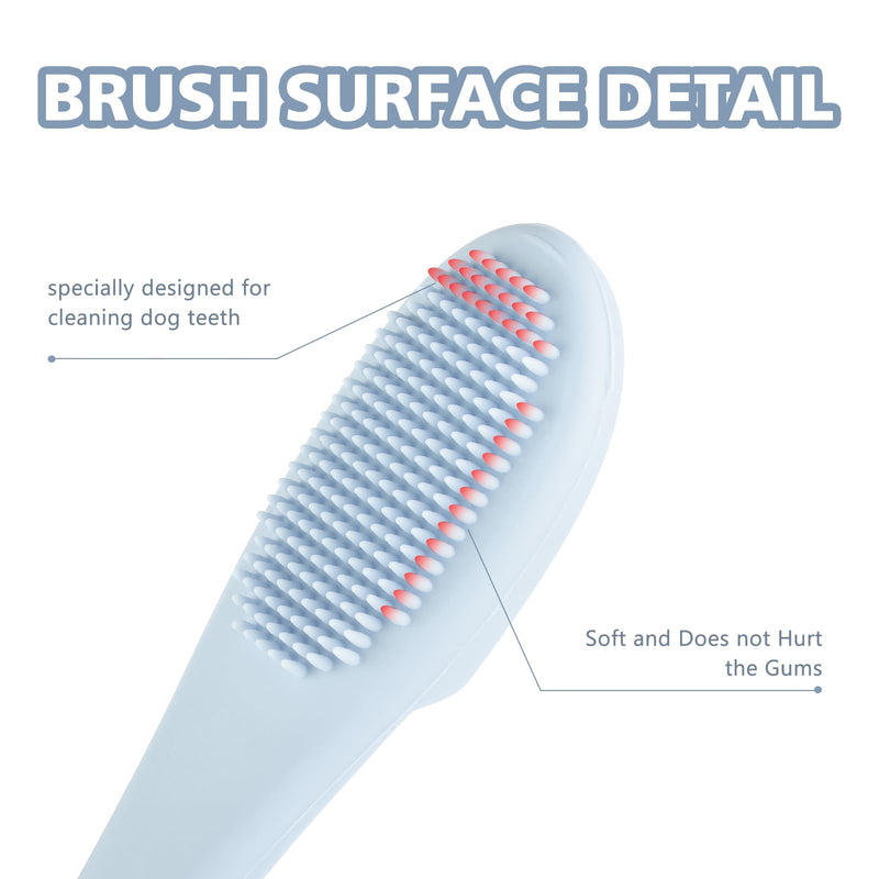 WLLHYF Pack of 2 Silicone Dog Toothbrush Puppy Toothbrush Finger Toothbrush Finger Cots Dogs Cat Dental Care Effective Teeth Cleaning for Small Large Medium Dogs - PawsPlanet Australia