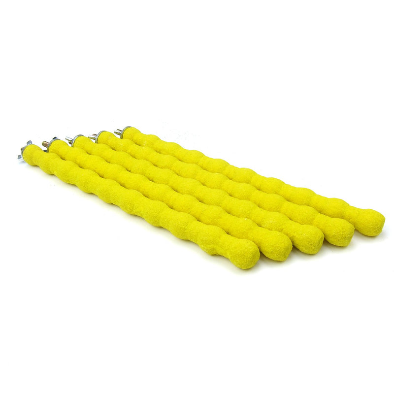 [Australia] - Alfie Pet - Gene Sand Covered Perch 5-Piece Set for Birds Large Yellow 