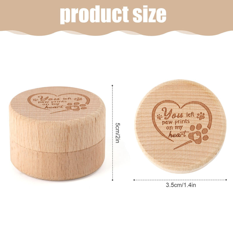 lasuroa Wooden Pet Memorial Box, Pet Loss Gifts, Memorial Gifts for Storing Cats, Dogs, Hair, Teeth, Nails, Bone Ashes (Heart Pattern) - PawsPlanet Australia