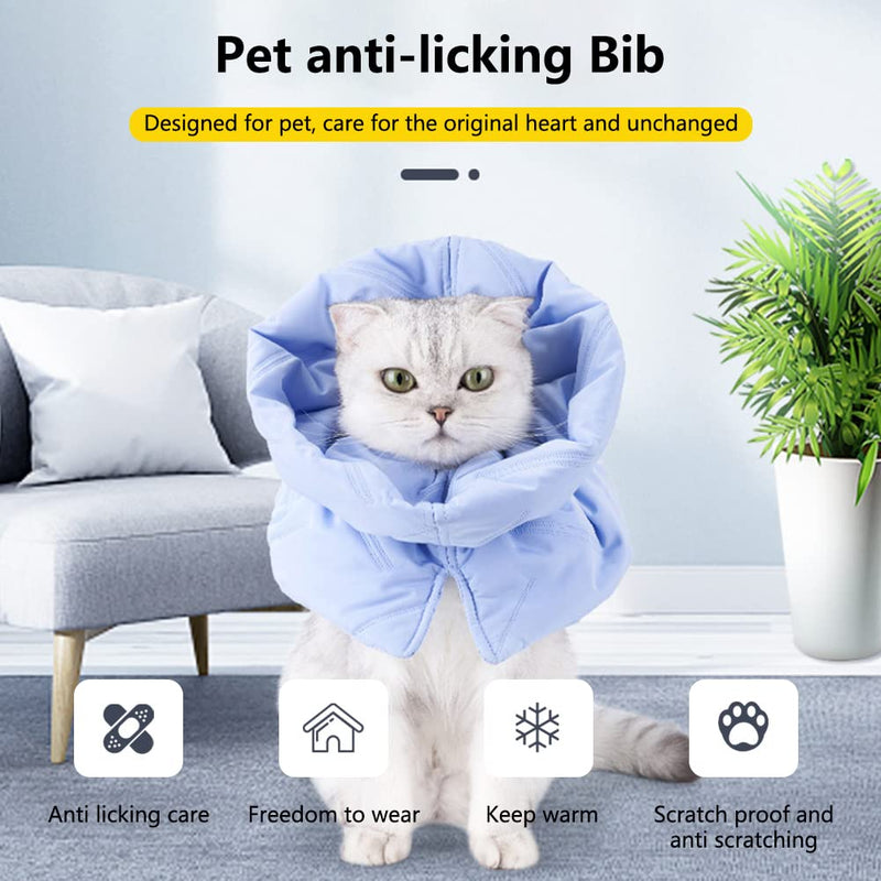 Cat Protective Collar Soft Cat Elizabeth Collar, Adjustable Pet Protective Collar, Neck Brace Cat Recovery Collar for Infections, Scratches, Post-Operative Recovery (Dark Blue+S) Cat Protective Collar - PawsPlanet Australia