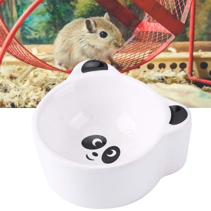 Ceramic Hamster Bowl, Cartoon Animal Shape Food Water Feeding Bowls for Chinchilla Guinea Pig Rabbit Small Animals(Panda) Panda - PawsPlanet Australia