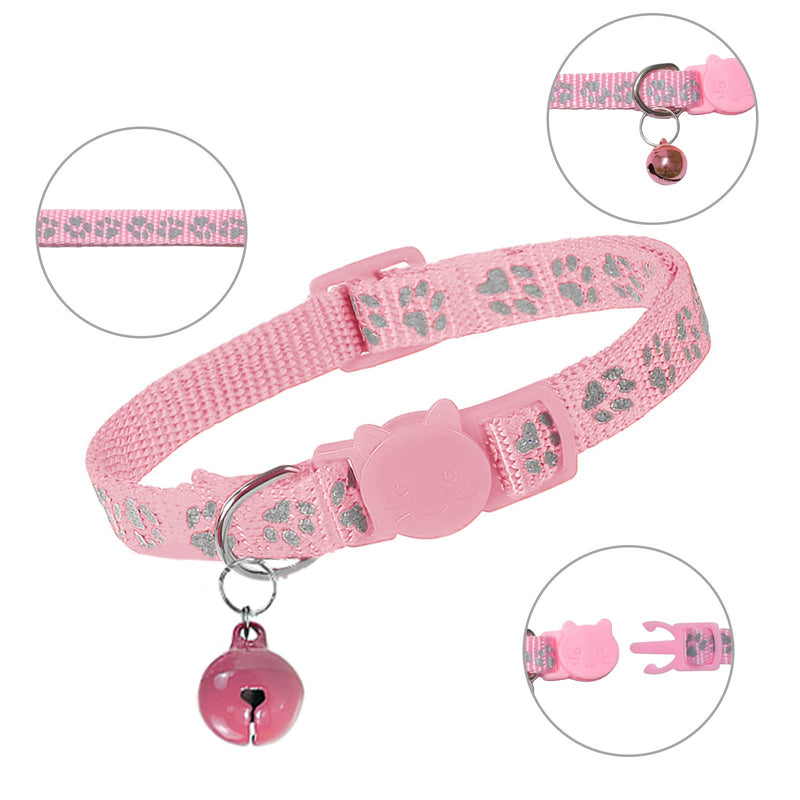 NeuWee Cat Harness with Leash Escape-Proof, Cat Harness Leash Set with Cat Collar, Cat Leash with Harness for Cats, Adjustable Reflective Cat Harness for Kitten Dog (XS, Pink) XS - PawsPlanet Australia
