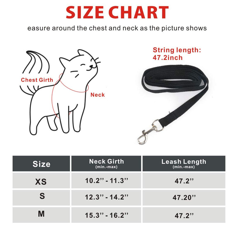 Idepet Cat Harness and Leash for Walking Adjustable Soft Mesh Vest Harnesses with Reflective Strap Metal Leash Ring Metal Clip for Small Medium Large Cats Pets Kitten Puppy Rabbit XS Black - PawsPlanet Australia