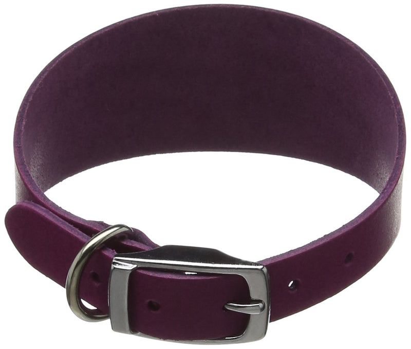 BBD Pet Products Whippet Leather Collar, Boysenberry - PawsPlanet Australia