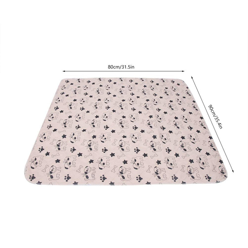 KUIDAMOS Washable Dog Pee Pads,Waterproof Reusable Puppy Pad with 3-Layers Strong Absorb-Ability, for Preventing Pet from Dirt Floor(80 * 90cm) 80*90cm - PawsPlanet Australia