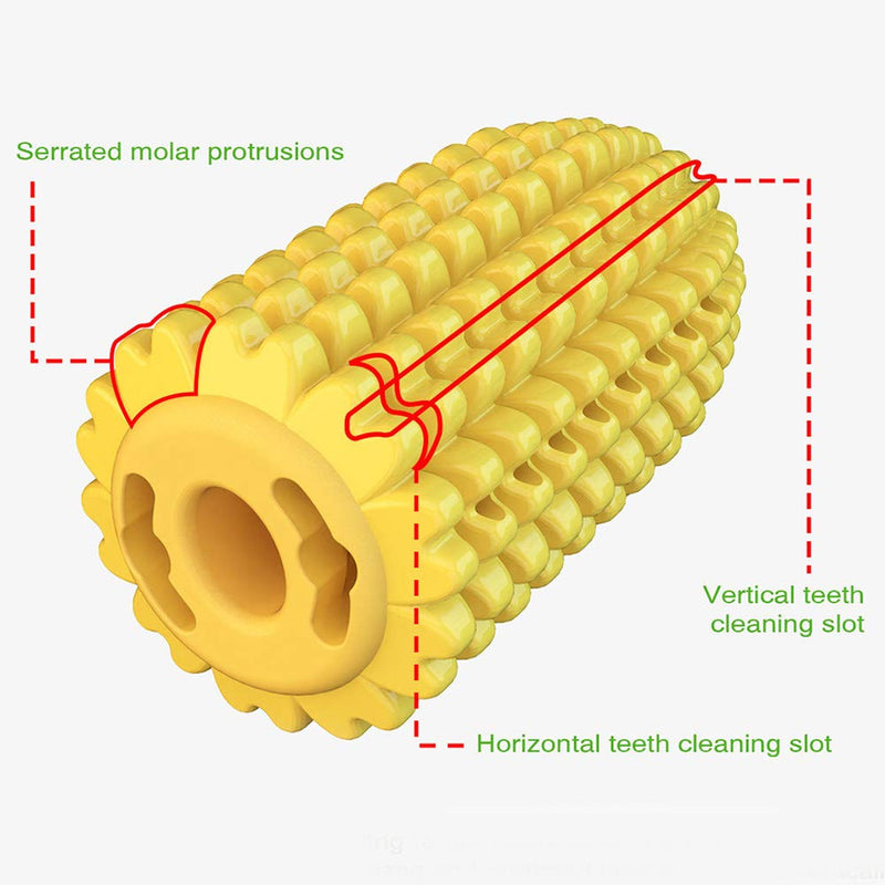 JPYH Dog Toy Corn Dog Toothbrush Chew, Cleaning Pet Dental Care Brushing Stick Nontoxic Bite Resistant Pet Exercise Game Toy For Small Medium Large Dog - PawsPlanet Australia