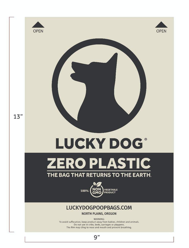 [Australia] - Lucky Dog Zero Plastic Compostable Poop Bags, 20 Roll Pack, 240 Bags 