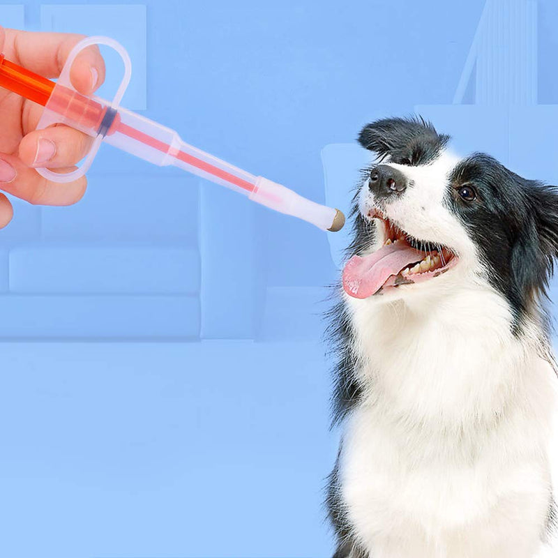 Nifocc Pet Medicine Feeder Pet Pill Syringe Pet Liquid Feeding Dispenser Feeding Tool with Soft Silicone Tip for Dogs Cats Birds Small Animals Blue and Red 2 Pcs - PawsPlanet Australia