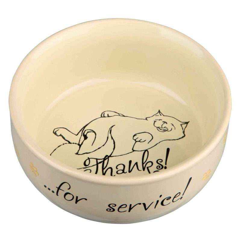 Trixie Cat bowl Thanks for Service, ceramic - PawsPlanet Australia