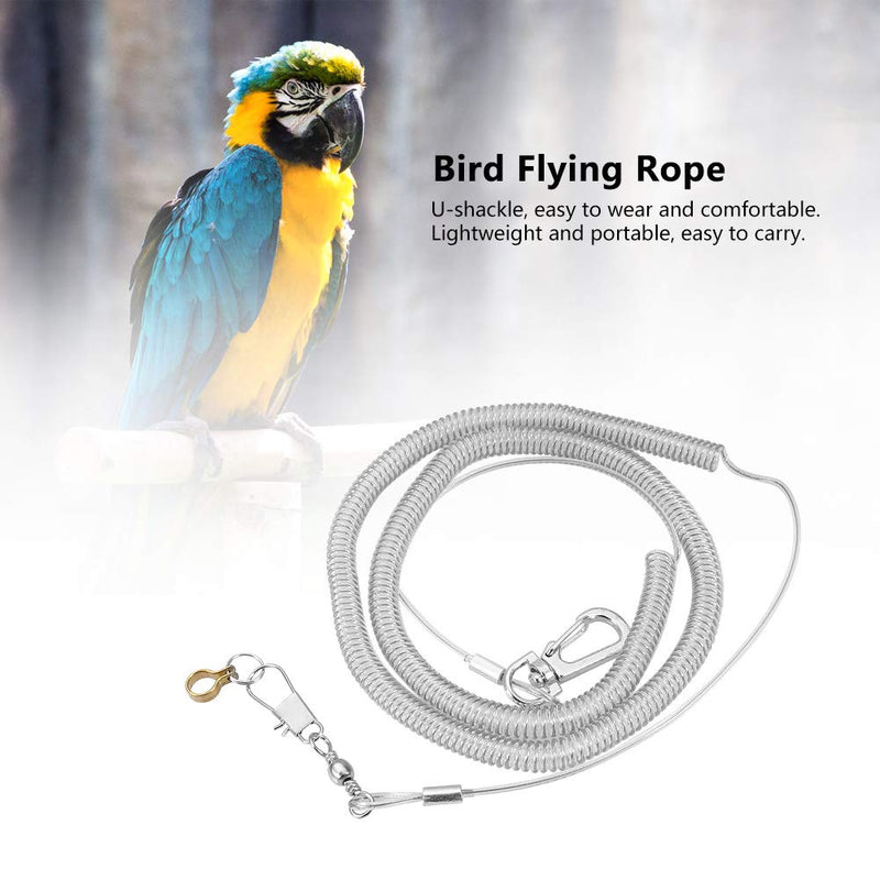 Zerodis 6M Bird Parrot Flying Rope Adjustable Anti-bite Flying Training Rope Leash Birds Harness Rope Pet Outdoor Traction for Cockatoo Parakeet Cockatiel, Random Color(Foot Ring Dia. 4.5mm) - PawsPlanet Australia