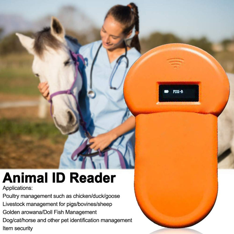 Lumpur Animal ID Reader, 134.2Khz USB Rechargeable ABS Low Frequency Built-in Buzzer Tracking FDX-B Pet Dog Handheld Portable Microchip Scanner with Stable OLED Display, for Cats Horse (white) white - PawsPlanet Australia