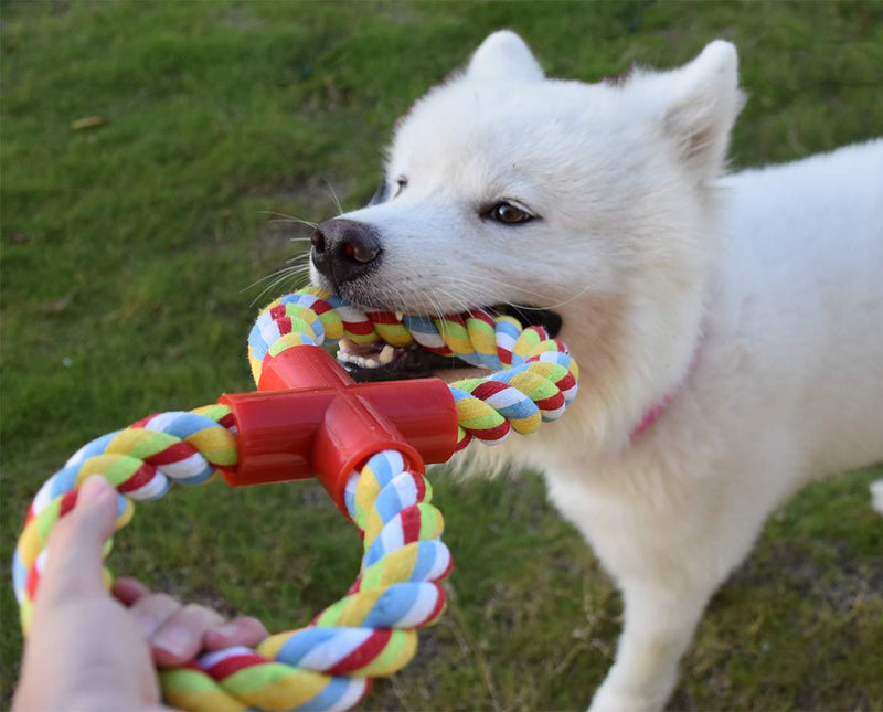 [Australia] - LECHONG Dog Rope Toy Dog Chew Toys, 8-Shaped Durable Dog Training Toys for Large Dogs, Upgrade Indestructible Tug of War Dog Toys for Teething Chewing and Playing 