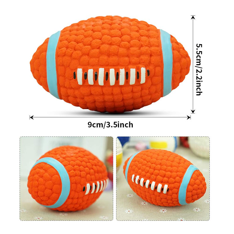 Squeaky Dog Play Rugby, Latex Dog Toys Ball, Floating Ball for Toy Interactive Fetch & Play for Small Medium Dogs (Squeaky Dog Toys)… - PawsPlanet Australia