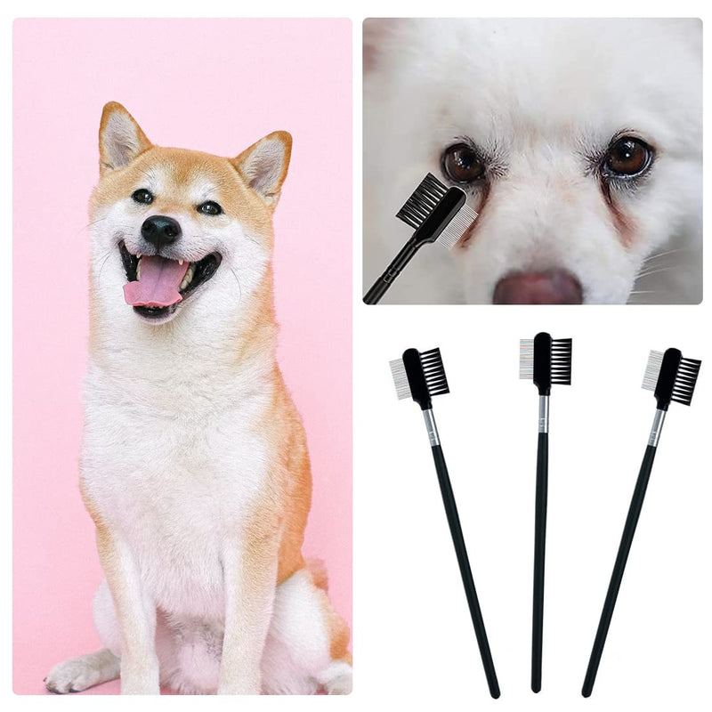 LIUJZZJ 2 pieces tear stain removal comb, dog eye care comb, double-sided dog eye comb, multi-purpose tool for small cats, dogs, removing crust and mucus - PawsPlanet Australia