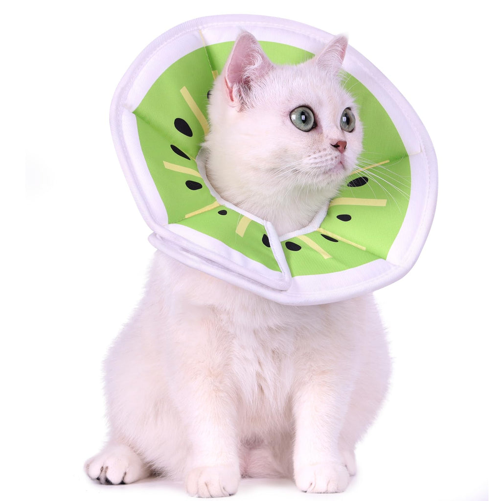 Supet Neck Brace Cat, Adjustable Neck Brace Cat Collar, Recovery Collar Soft Collar Cone After Surgery and Injuries S (Neck: 14-23cm) Kiwi - PawsPlanet Australia