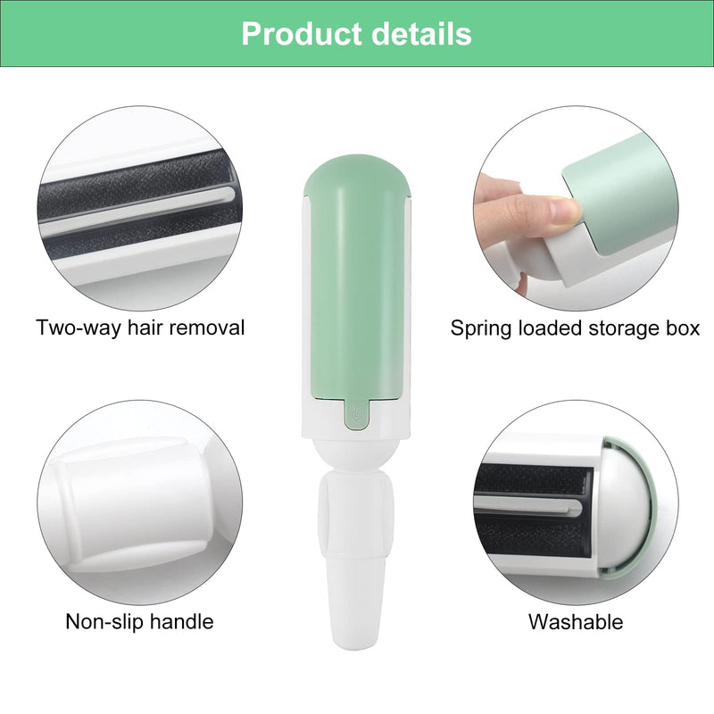 Pet Hair Remover Roll, Reusable Lint Rollers for Pet Hair, Pet Hair Remover Lint Roller, Cat Hair Remover, Remover, Lint Roller Pet Hair (Green) Green - PawsPlanet Australia