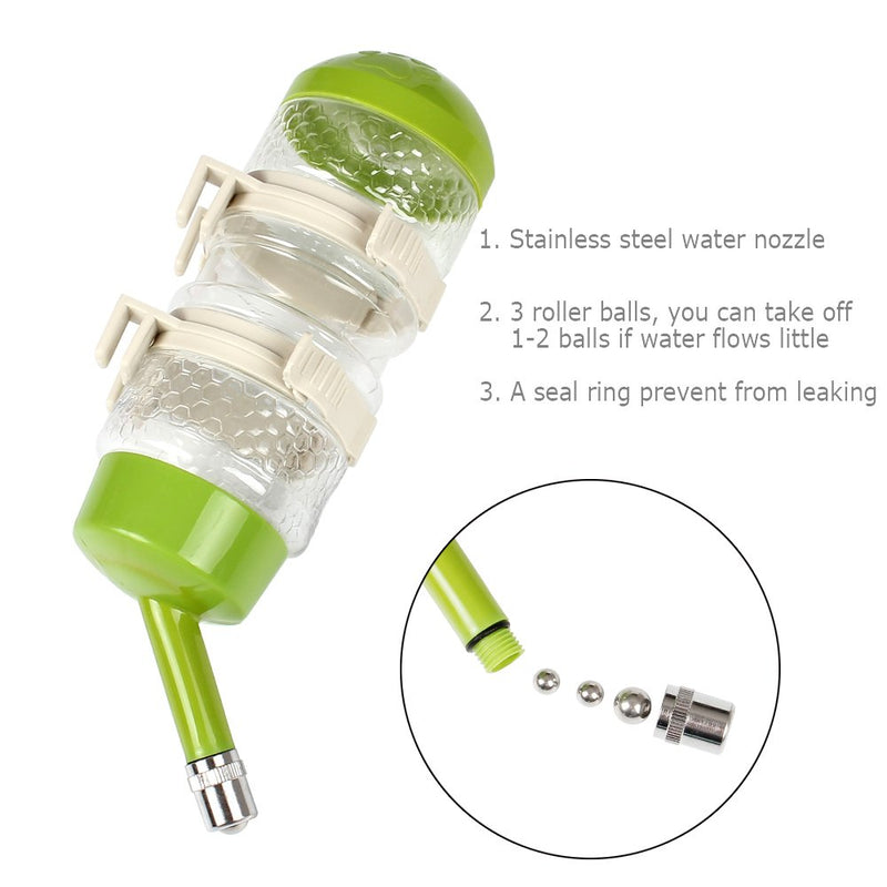 [Australia] - Pawow Pet Dog Cat Automatic Water Food Feeder Bowl Bottle Standing Dispenser Green 