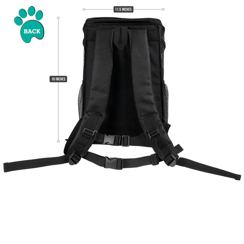 PetAmi Premium Pet Carrier Backpack for Small Cats and Dogs | Ventilated Design, Safety Strap, Buckle Support | Designed for Travel, Hiking & Outdoor Use Black - PawsPlanet Australia