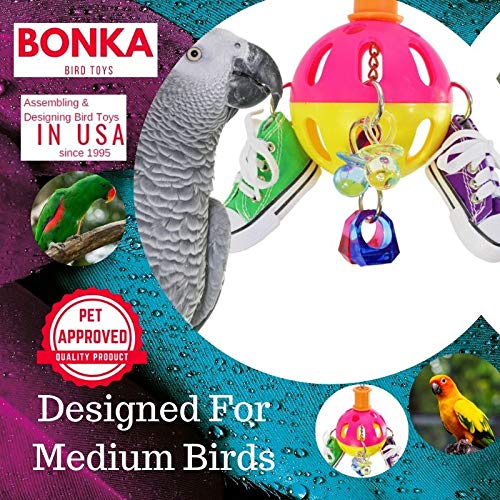 [Australia] - Bonka Bird Toys Jangle Spin Sneaker Bird Toy Parrot cage Toys Cages African Grey Conures Amazon 