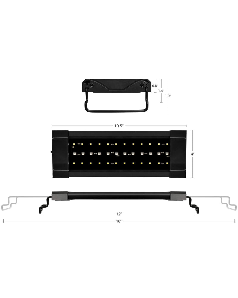 NICREW RGB Plus Aquarium Light, Freshwater Aquarium LED Light with Remote Controller, 24/7 Automated Aquarium Light 12 - 18 in - PawsPlanet Australia