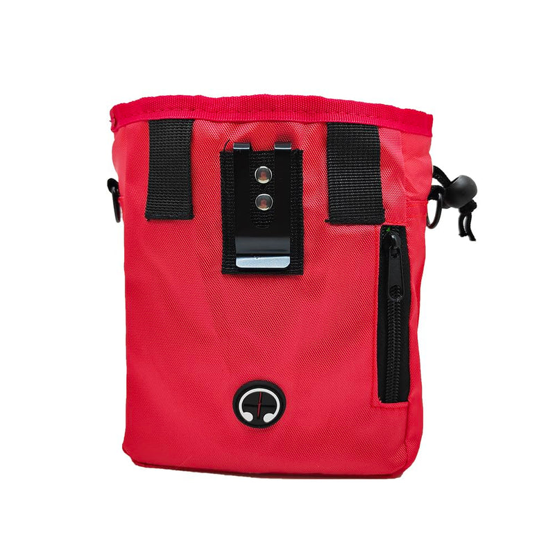 ChildePet Dog Treat Pouch for Pet Training and Dog Training Pouch with Built-in Poop Bag - Dog Treat Bag for Walking, Traveling - 500ml Storage for Pet Toys, Kibble, Treats (Red) Red - PawsPlanet Australia