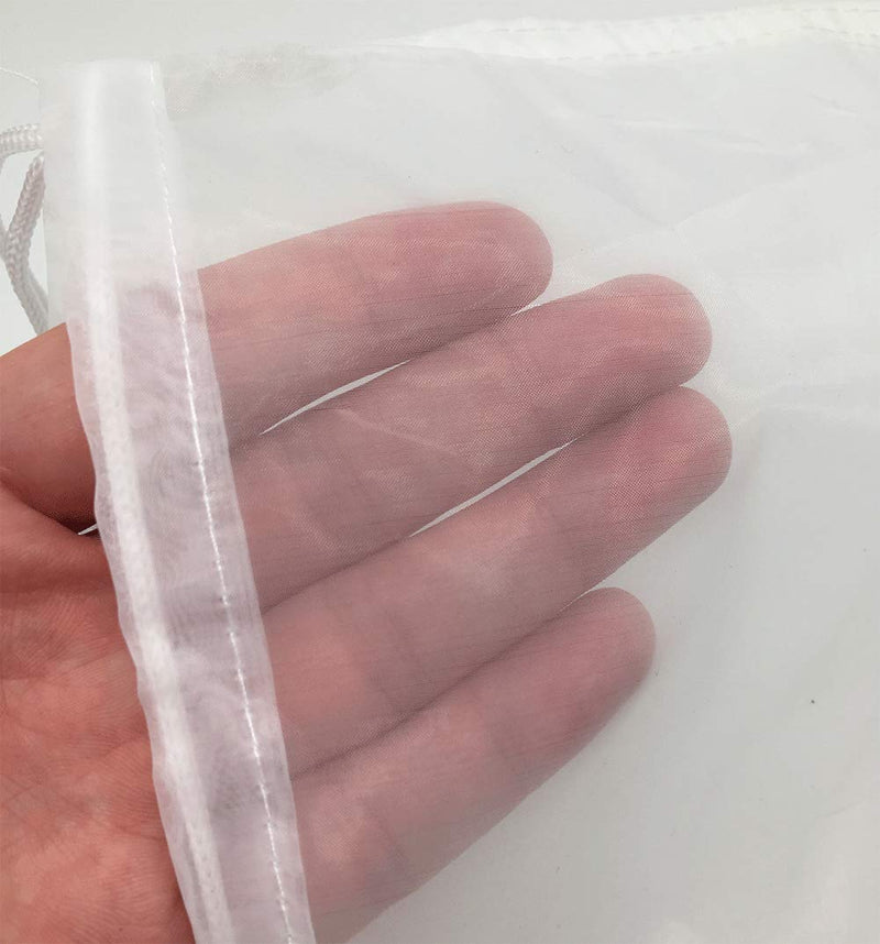 [Australia] - HuYaYa 6 Pack Fine Mesh Filter Media Drawstring Bags,Aquarium 180 Micron Mesh Filter Bag 100% Nylon Reusable Pouches for Activated Carbon,Charcoal,Bio Balls Fish Tank Filtration,6 x 7.8 inches 
