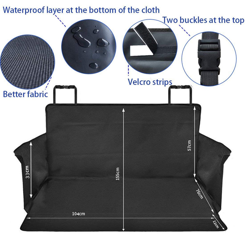 [Australia] - Aplus Car Boot Cover for Dogs Waterproof Car Boot Liner Protector - Non Slip Cover Mat with Side Protection - Universal fits All Cars 