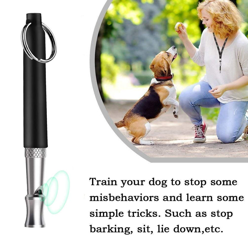 Dog Whistle to Stop Barking,Adjustable Pitch Ultrasonic Dog Training Whistle Silent Bark Control for Dogs- 1 Pack Dog Whistle with Free Lanyard Strap - PawsPlanet Australia