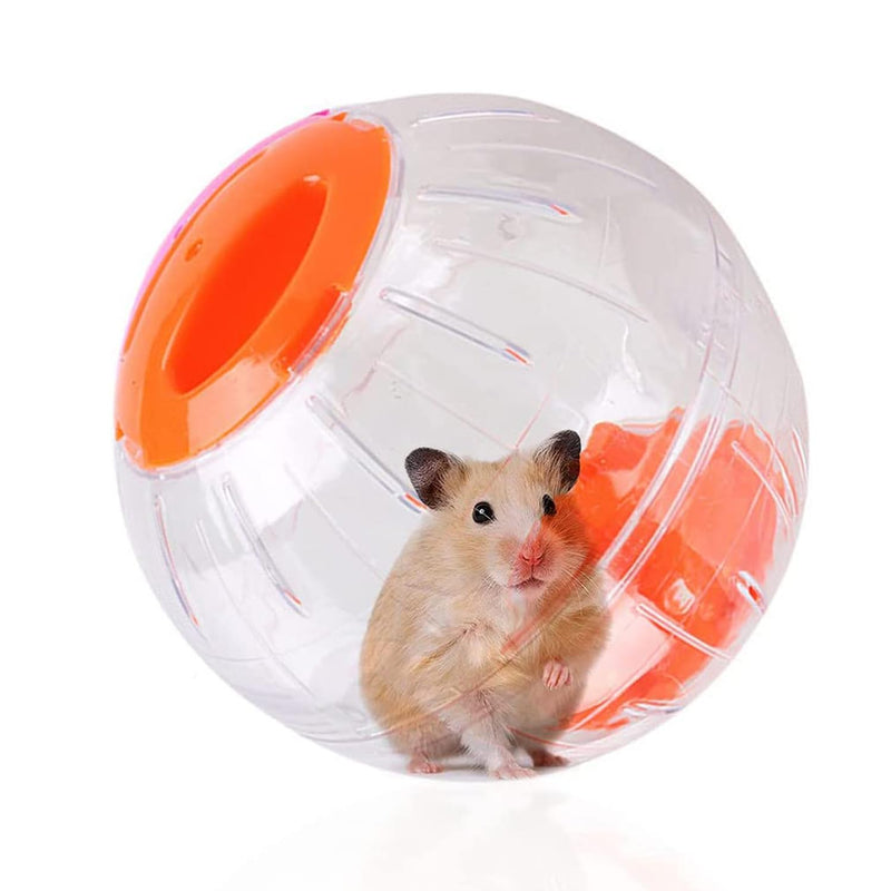 Hamster Run Ball, Hamster Ball, Hamster Wheel Exercise Ball, Hamster Running Ball, Hamster Ball Toy, Toy Hamster Running Ball, for Hamster Small Animals & Mice, Plastic (12 cm, Orange) - PawsPlanet Australia