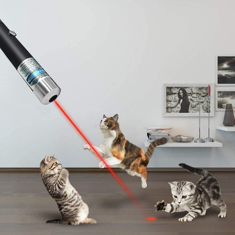 DOLOEDY 3 PCS Green Red Violet Long Range Laser Dot Clicker Toy Pen for Indoor Interactive Teaching, Outdoor Cat Toys Pointer, Puppy Kitten Lazer Toy, Bright Clicker for Dog Training Exercise - PawsPlanet Australia