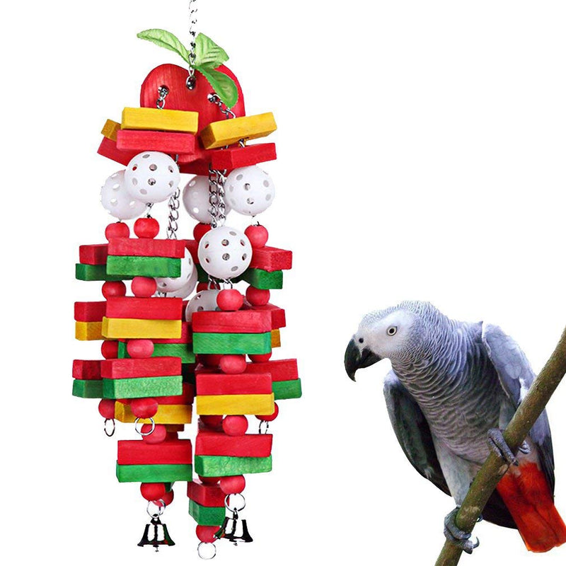 Wobekuy Bird Chewing Toy Large Medium Parrot Cage Bite Toys African Grey Macaws Cockatoos Eclectus, - PawsPlanet Australia