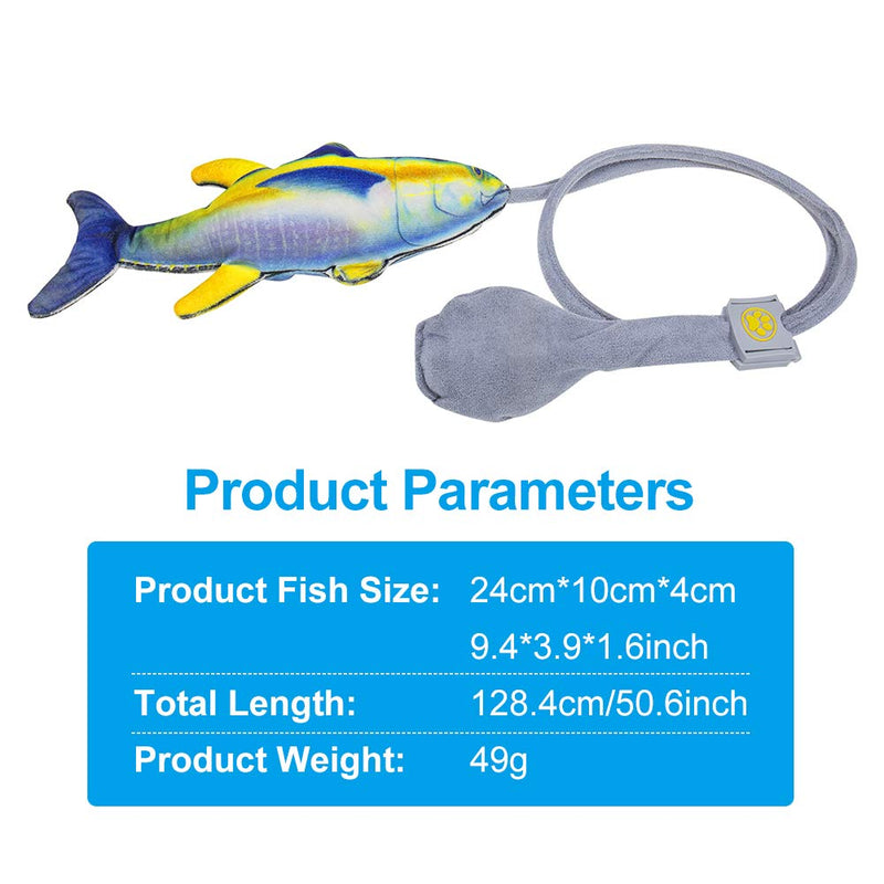 AnCoSoo Moving Fish Cat Toy,Catnip Fish Toys for Cats,Simulation Plush Wagging Fish Toys For Cat/Kitty/Kitten,Washable Chewing Cat Toys can Help Teeth Cleaning,Motion Sensor Cat Toy for Cat Gifts fish toy - PawsPlanet Australia