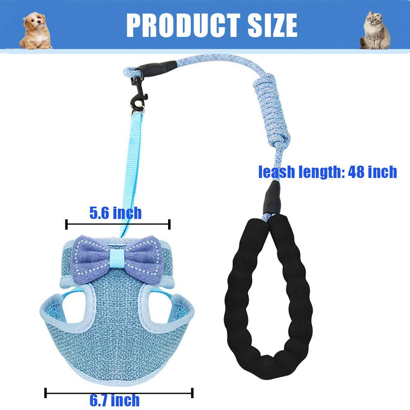 [Australia] - MOMIKA Cat Harness Escape Proof Leash and Harness Set, Adjustable Kitten Puppy Harness for Small Dog and Cat (5.5-22lb) 