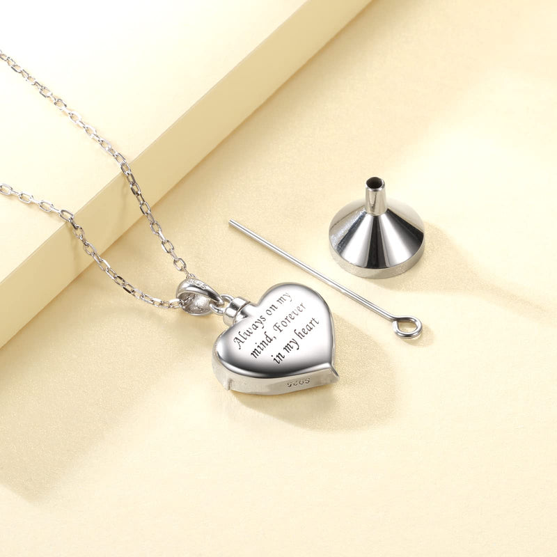 925 Sterling Silver Dog Urn Necklaces for Ashes - Memorial Keepsake Pendant Pet Cremation Jewelry Gifts for Girls - PawsPlanet Australia