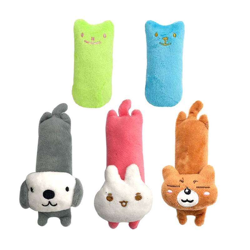 Catnip Toys for Indoor Cats, 5 Pcs Cat Chew Toy Bite Resistant Catnip Toys for Cats, Catnip Filled Cartoon Mice Cat Teething Chew Toy - PawsPlanet Australia