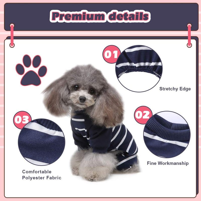 EMUST Dog Onesie, 4 Legged Dog Pajamas Small, Fashionable Puppy Clothes for Small Medium Dogs, XS - PawsPlanet Australia