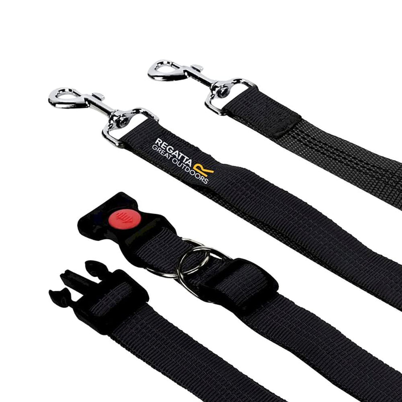 Regatta Dog Leash Reflective Shock Absorbing Heavy Duty Jogging Hands Free Black One Size - PawsPlanet Australia