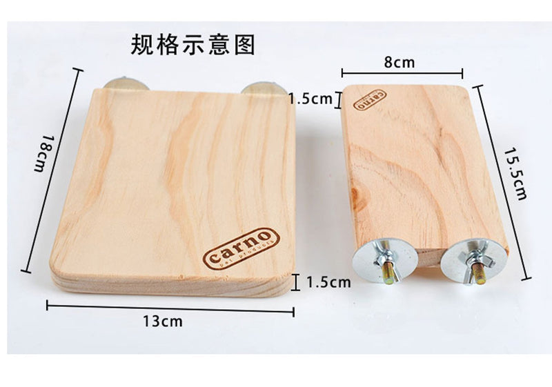 [Australia] - Keersi Wooden Platform Pet Dwarf Hamster Gerbil Rat Chinchillas Guinea Pig Squirrel Small Animal Sport Exercise Toy Parrot Bird Parakeet House Cage Toy Medium 