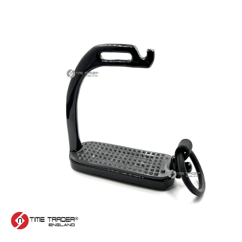 Peacock Stirrups Durable Horse Riding Equestrian Stirrups Rubber Ring (4.75", Black) 4.75" - PawsPlanet Australia