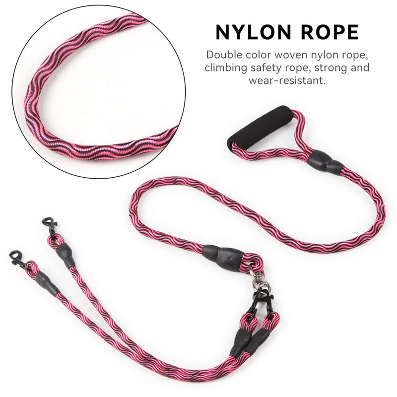 Lvjkes Double Leash Dog Leash, Dog Leash with Two Ropes, Double Dog Leash Removable Anti-Tangle Protection Comfortable Walking Training for Two Medium or Large Dogs (Green) Green - PawsPlanet Australia