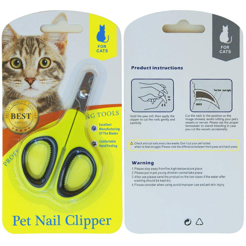Alinana Pet Nail Clippers Cat Scissors, Non-Slip Handle, Professional Pet Nail Clippers and Claw Trimmer for Cat Kitten Hamster Small Dogs Animals, Nail Clippers for Cats, Flat Blade - PawsPlanet Australia