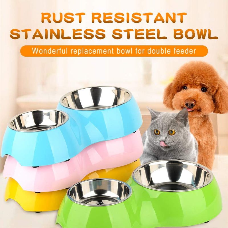 [Australia] - Super Design Two Piece Replacement Stainless Steel Bowls for Pet Feeding Station, for Dogs and Cats 1 Cup 2 Pack 