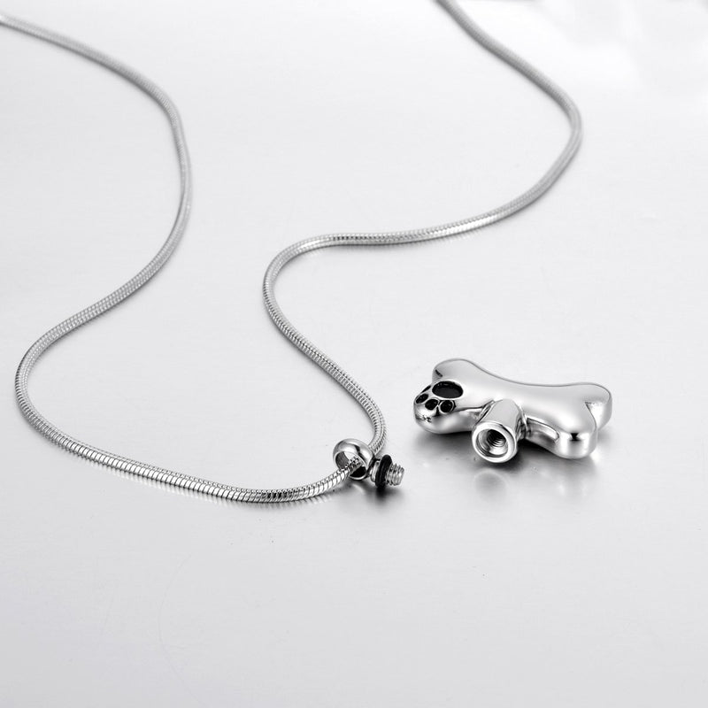 [Australia] - COCO Park Engraving Dog Paw Bone Pet Cremation Necklace Memorial Ashes Keepsake Urn Pendant Jewelry 