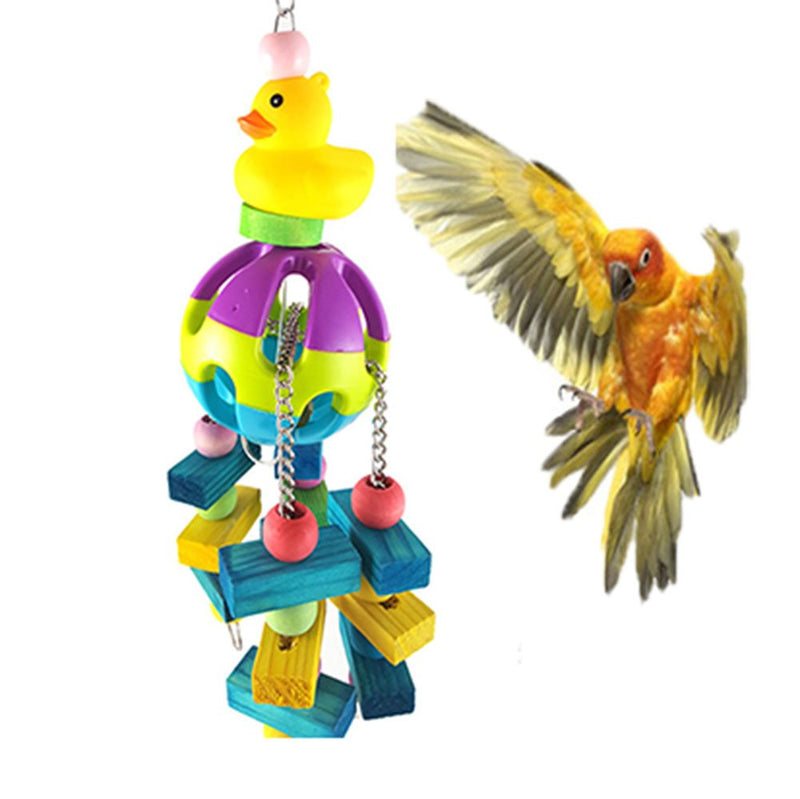 [Australia] - Keersi Bird Chew Toy with Bells for Parrot Macaw African Greys Eclectus Cockatoo Budgies Parakeet Cockatiel Conure Lovebirds Cage B 