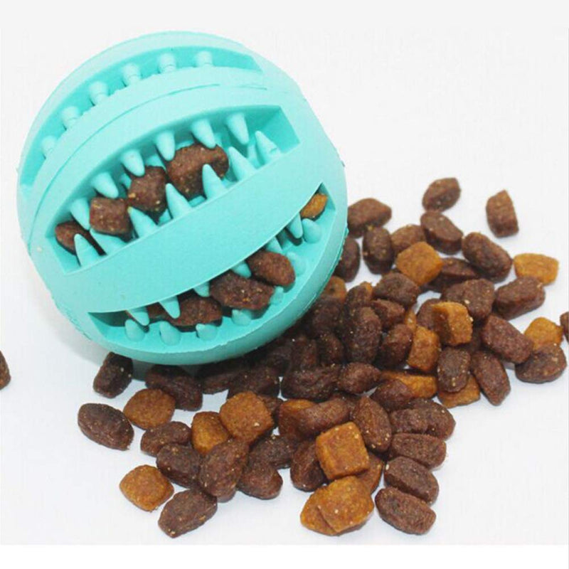 Keyumaoyi Ball Toys for Dog - Flexible Dog Chew ball Safe Clean Tooth Dog Toy Ball Rubber Molar Toys Outdoor Interactive Toys (Blue, small) Blue - PawsPlanet Australia