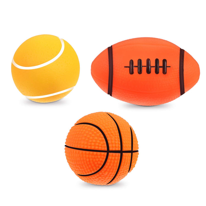 6 Pieces Pet Toy Balls Squeaky Light Balls Non-Toxic Chewing Bounce Toys Balls for Puppy Small Medium Dogs Pet - PawsPlanet Australia