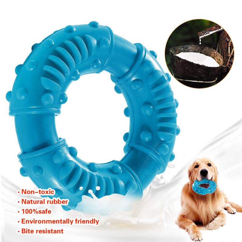 YUNMUSHI Natural Rubber Dog Toys for Aggressive Chewers,Interactive Teething Dog Chew Toys,Indestructible Dog Toys for Medium and Large Breeds(Blue) Blue - PawsPlanet Australia