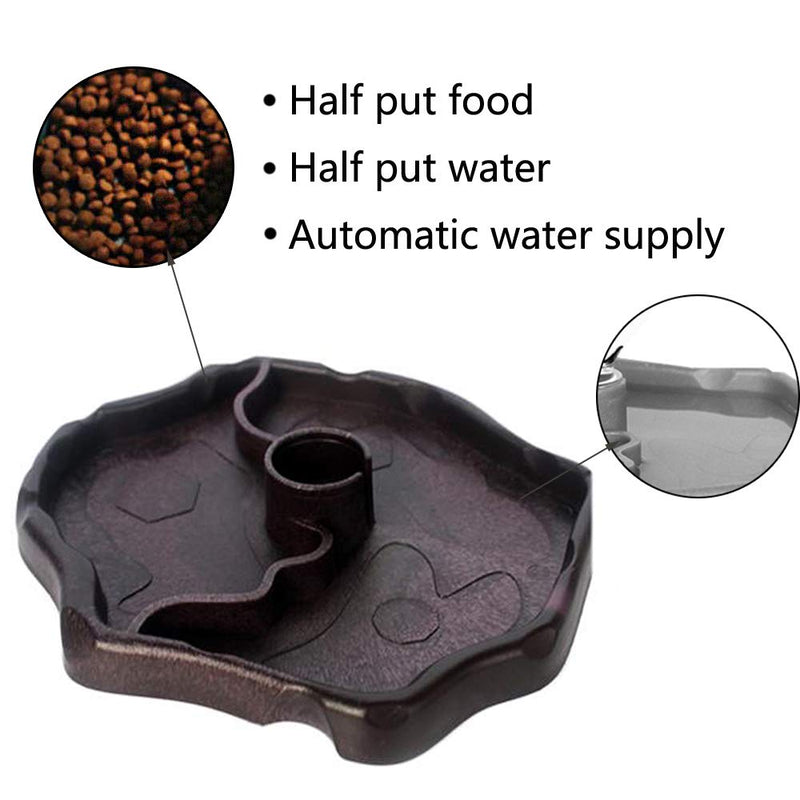 Tfwadmx Reptile Water Bottle, Turtle Food and Water Bowl Automatic Feeders Waterer Tortoise Dispenser Bottle Feeding Dish for Lizard Chameleon - PawsPlanet Australia